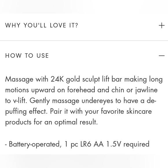 NIB Sculpt Lift Bar - 24k Gold - Picture 5 of 5